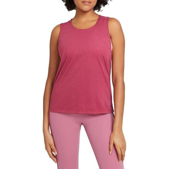 Nike Women's Yoga Mesh Twist-Racerback Tank Top Red Size M - Picture 1 of 4